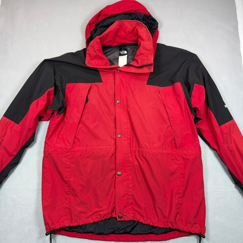 The North Face Vintage Mountain Light Jacket Red Activent Hooded Shell Mens XL